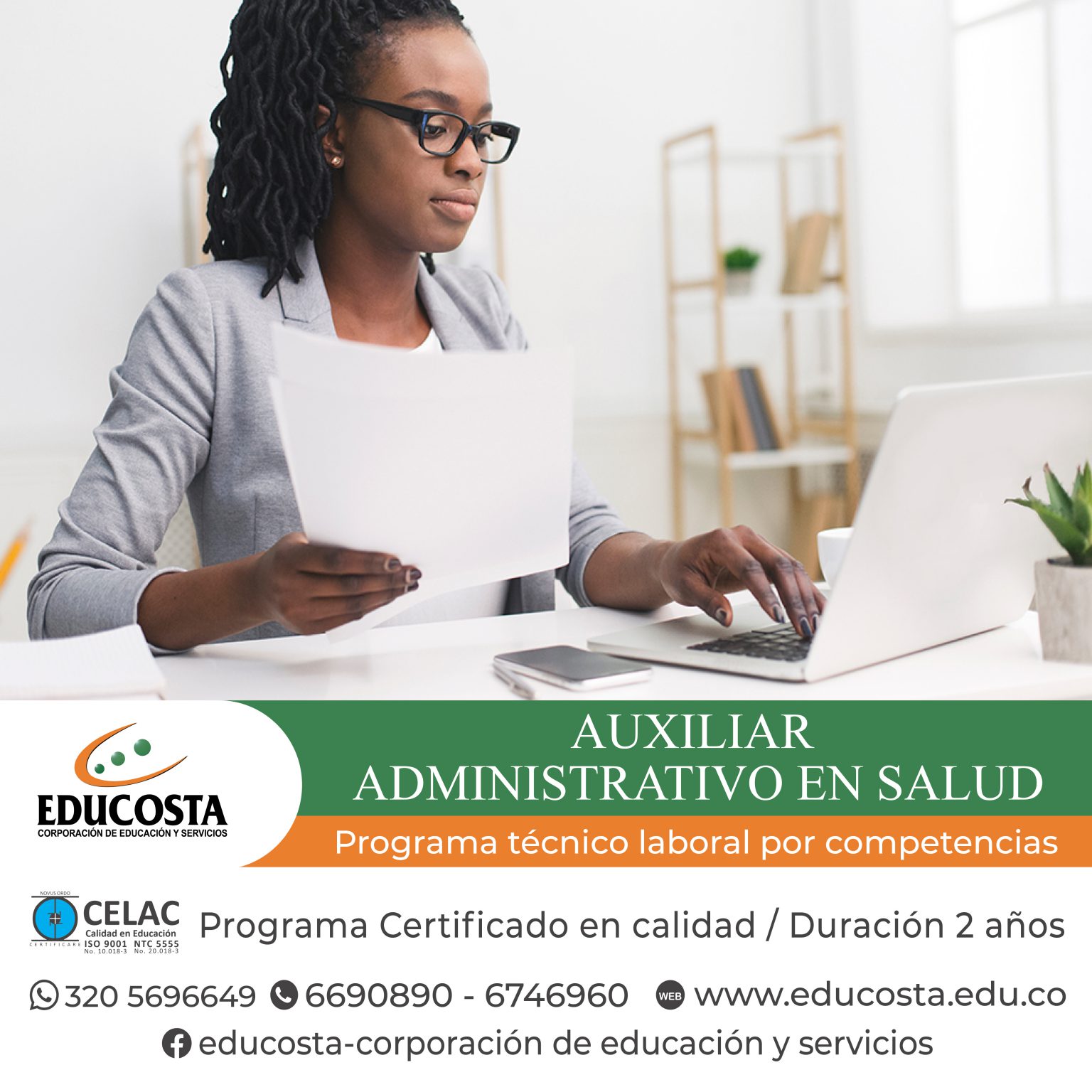 TÉCNICO LABORAL AUXILIAR ADMINISTRATIVO EN SALUD – EDUCOSTA